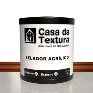 Selador Acrílico Casa da Textura: prepara superfícies, aumenta a aderência e garante melhor rendimento da pintura.