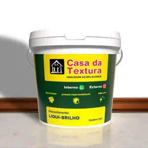Líqui Brilho Casa da Textura: acabamento que realça a cor, protege a superfície e traz durabilidade superior para sua obra.