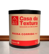 Massa Corrida PVA Casa da Textura: acabamento liso, fácil aplicação e alta cobertura para paredes internas.