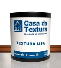 Textura Lisa Casa da Textura: acabamento uniforme, moderno e resistente, ideal para interiores e fachadas.